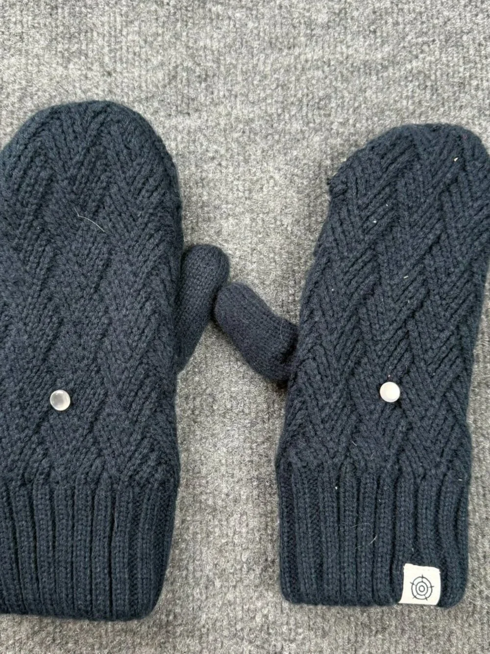 Women's Convertible Flip Top Mittens Knit Thermal Faux Sherpa Lined Winter Glove